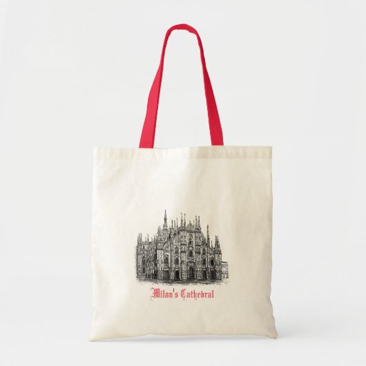 Cathédrale de Milan dessinant le sac fourre-tout (Devant)