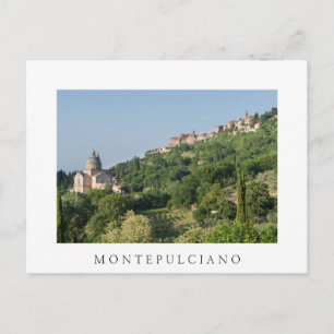 Cathédrale de Montepulciano et carte postale blanc