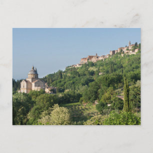 Cathédrale de Montepulciano et carte postale de la