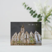 Cathédrale de Sibiu la nuit carte postale (Debout devant)