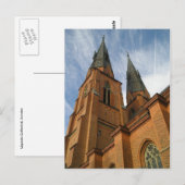 Cathédrale d'Uppsala Suède Carte postale (Devant / Derrière)