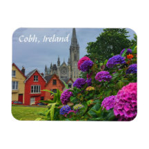 Cathédrale et Fleurs Cobh Irlande Magnet