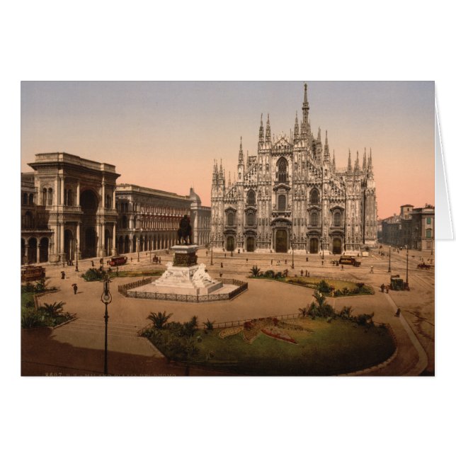Cathédrale et Piazza de Milan, Lombardie, Italie (Devant horizontal)