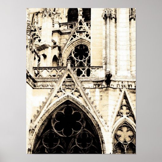 Cathédrale gothique ~ Poster / Imprimer (Devant)