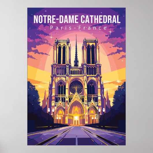 Cathédrale Notre-Dame, affiche d'art (Devant)