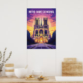 Cathédrale Notre-Dame, affiche d'art (Cuisine)