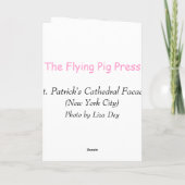 Cathédrale Saint-Patrick Carte religieuse de Pâque (Dos)