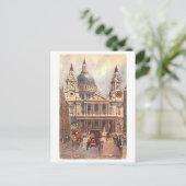 Cathédrale Saint-Paul de Londres Carte Postale Vin (Debout devant)