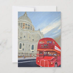 Cathédrale Saint-Paul et carte de bus de Londres