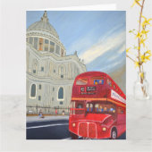 Cathédrale Saint-Paul et carte de bus de Londres (Fleur jaune)