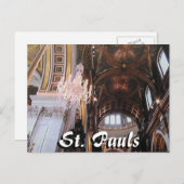 Cathédrale St Pauls intérieur Londres carte postal (Devant / Derrière)