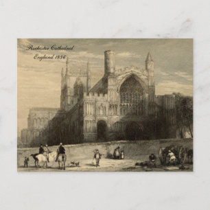 Cathedrals of England Series: Rochester 1836 Briefkaart