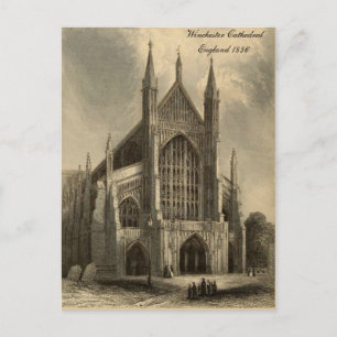 Cathedrals of England Series: Winchester 1836 Briefkaart