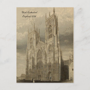 Cathedrals of England Series: York 1836 Briefkaart
