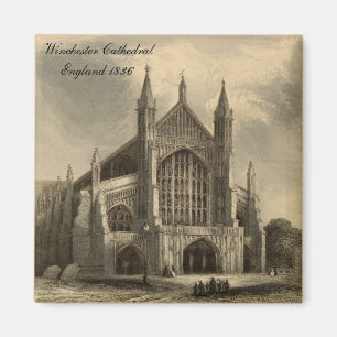 Cathedrals of England: Winchester 1836 Magnet Magneet