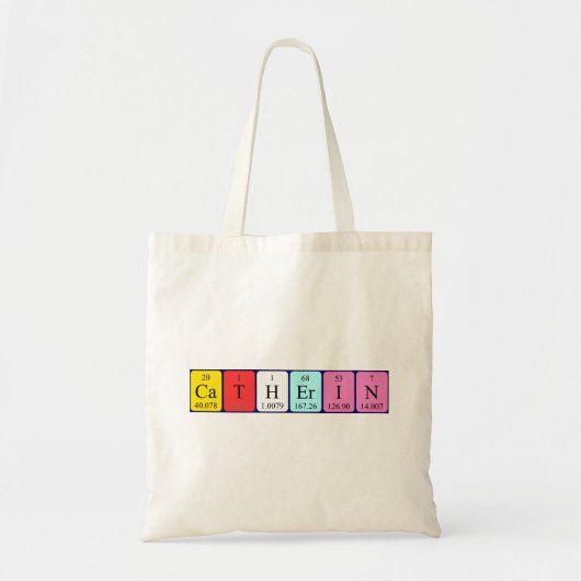 Catherin periodieke lijstnaam canvas tas (Voorkant)