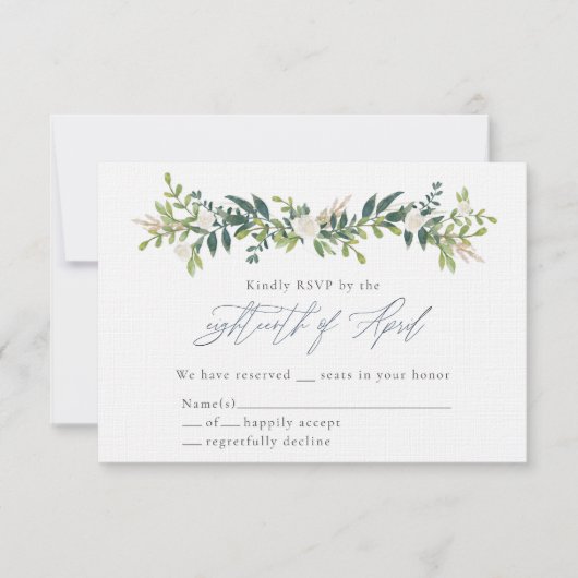 Catherine & Bo RSVP-kaarten Kaart (Voorkant)