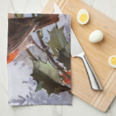 Catherine Klein: Robins op Holly Theedoek (Quarter Fold)