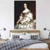 Catherine of Braganza van Sir Peter Lely Canvas Afdruk (Insitu (Slaapkamer))