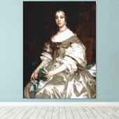 Catherine of Braganza van Sir Peter Lely Canvas Afdruk (Insitu (Houten vloer))