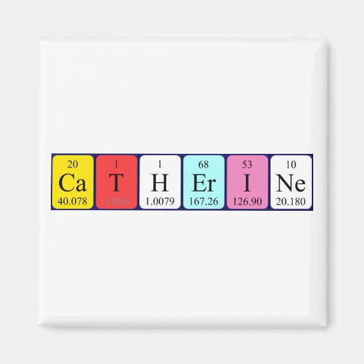 Catherine periodieke table name magnet magneet (Voorkant)