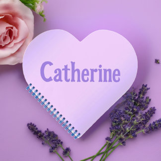 Catherine Pink Cahier à coeur en lavande