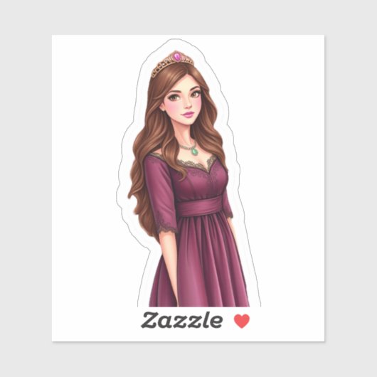 Catherine's White Background Sticker (Feuille)