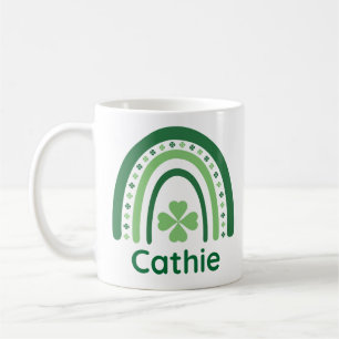 Cathie Name Clover Boho Rainbow Koffiemok