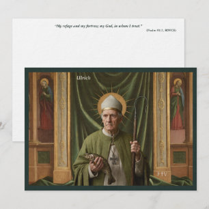 Catholic Art Briefkaart De heilige Ulrich van Au