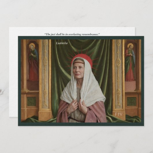 Catholic Art Briefkaart | Saint Ludmila (Voorkant / Achterkant)