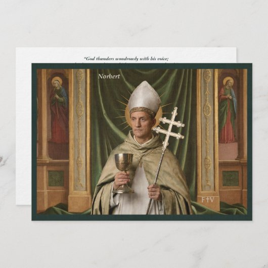 Catholic Art Briefkaart | Saint Norbert (Voorkant / Achterkant)