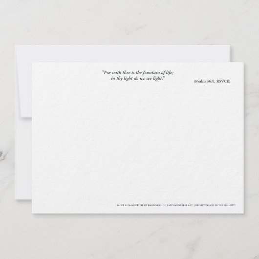 Catholic Art Postcard | Saint Bonaventure Kaart (Achterkant)