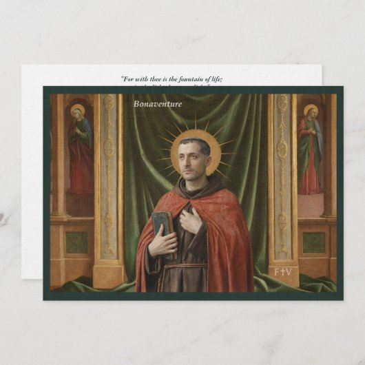 Catholic Art Postcard | Saint Bonaventure Kaart (Voorkant / Achterkant)