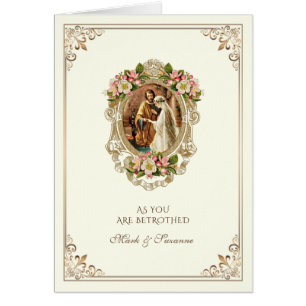 Catholic Betrothal  Prayer Congratulations  Card