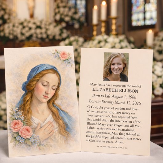 Catholic Blessed Mary Madonna Funeral Memorial