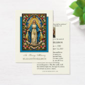Catholic Blessed Mother Mary Funeral Prayer Card (Bureau)