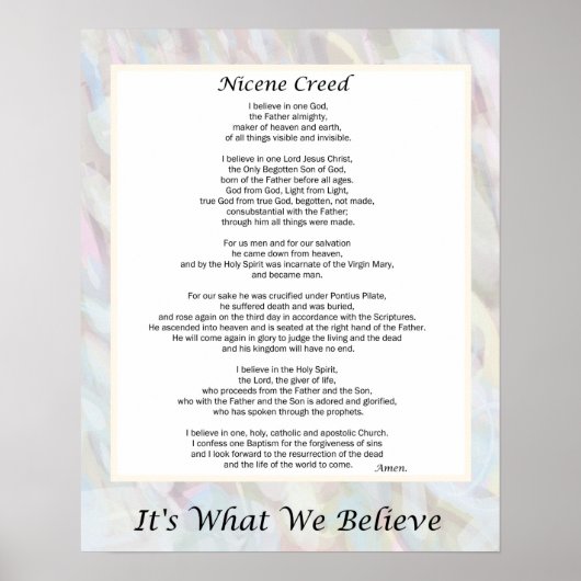 Catholic Creed Poster Choose your Size (Devant)