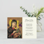 Catholic Élégante Vierge Marie Condoléances Merci (Debout devant)