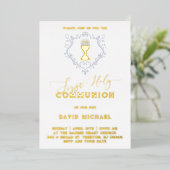 Catholic Firs Holy Communion Foil Invitation (Debout devant)