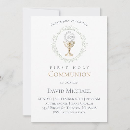 catholic first communion Eucharist Kaart (Voorkant)