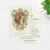 Catholic Floral Gold Wedding Holy Card (Bureau)