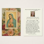 Catholic Funeral Blessed Mary Floral (Devant & derrière)