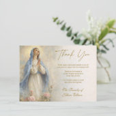Catholic Funeral Memorial Blessed Virgin Mary  Bedankkaart (Staand voorkant)