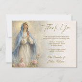 Catholic Funeral Memorial Blessed Virgin Mary  Bedankkaart (Voorkant)