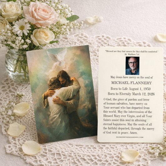 Catholic Funeral Memorial Jesus Prayer Card