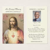 Catholic Funeral Memorial Prayer Holy Book Mark (Devant & derrière)