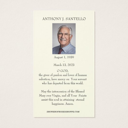 Catholic Funeral Memorial Prayer Holy Book Mark (Dos)