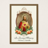 Catholic Funeral Memorial Prayer Holy Card (Devant)