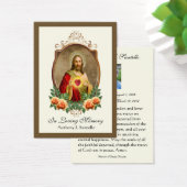 Catholic Funeral Memorial Prayer Holy Card (Bureau)