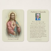Catholic Funeral Memorial Prayer Holy Card (Devant & derrière)